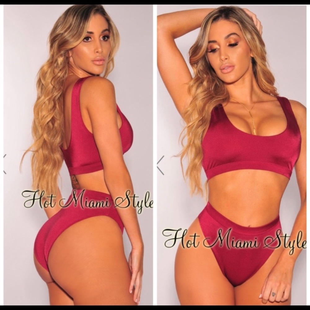 Hot Miami Styles ruby red tank bikini